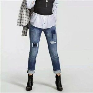 Cabi Patchwork Boyfriend Jeans Size 6